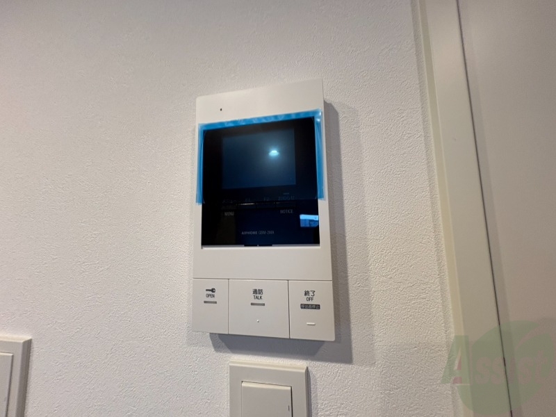 セキュリティ　モニタ付インターホンでセキュリティ面も安心です。