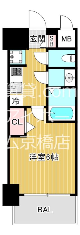 レオンコンフォート京橋EASTの間取り写真