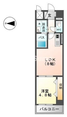 ＪＲ筑肥線 姪浜駅 徒歩5分 6階建 築14年の間取り写真