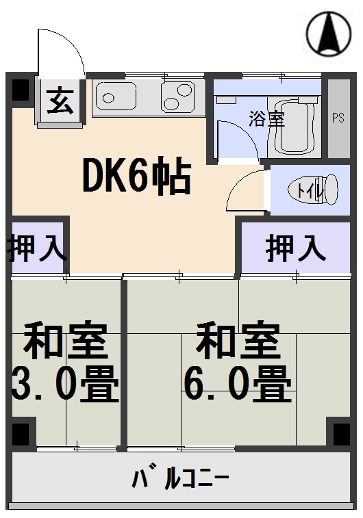 直原マンションの間取り