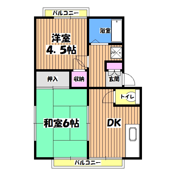 エステートピア中舟田の間取り