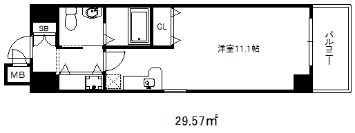 カスタリア三宮の間取り