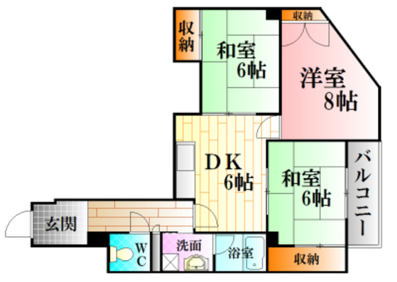 広島市中区舟入中町のマンションの間取り