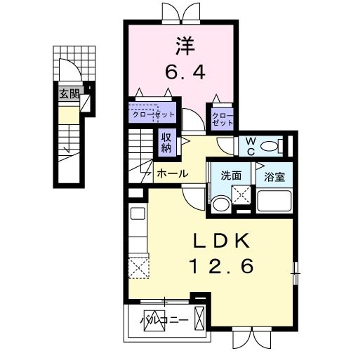 カンパーニュ逢坂の間取り