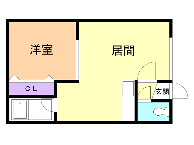 苫小牧市のぞみ町のアパートの間取り