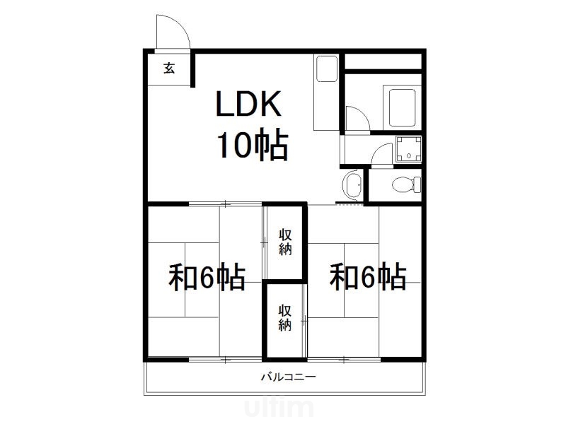 エバーグリーン宇治弐番館の間取り