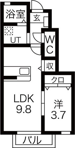 北上市町分２地割築7年の間取り