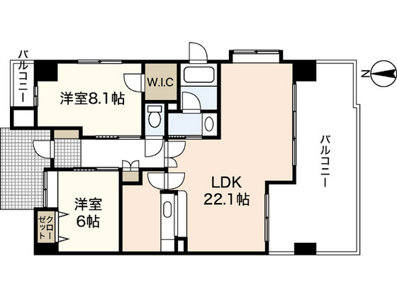 広島市安佐南区伴南のマンションの間取り