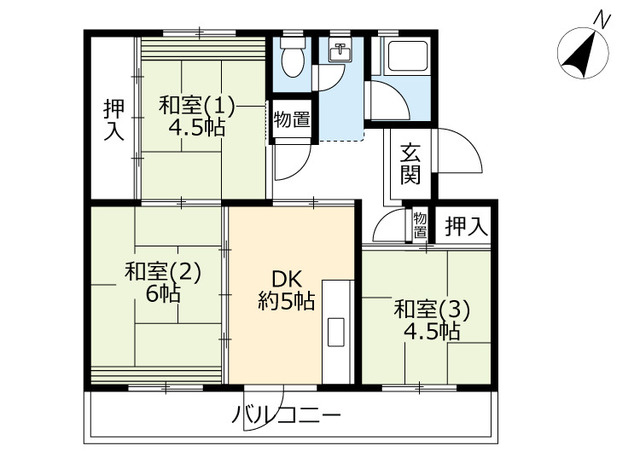 ＵＲ洛西新林の間取り