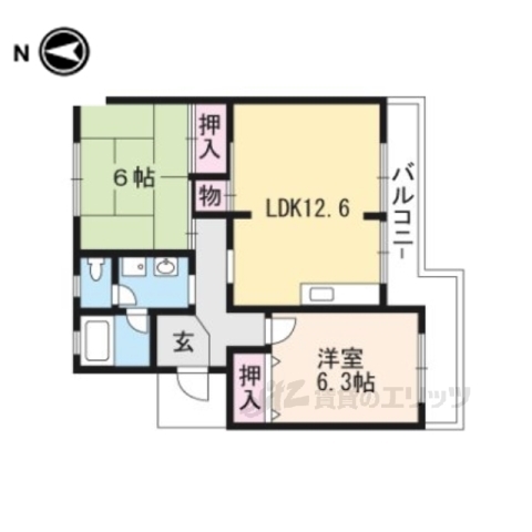 守山市守山のマンションの間取り