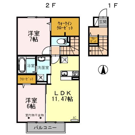 ｍｅｌａ ｃａｓａ　Ａの間取り