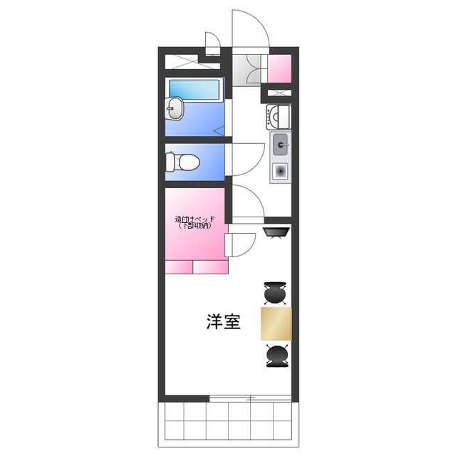 岸和田市上野町西のマンションの間取り