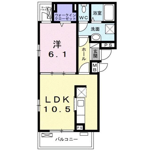 【和泉市上代町のアパートの間取り】