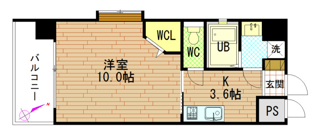 グラビスコート十日市の間取り