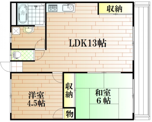 【岡山市南区泉田のマンションの間取り】