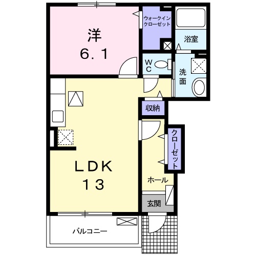 彦根市長曽根南町のアパートの間取り