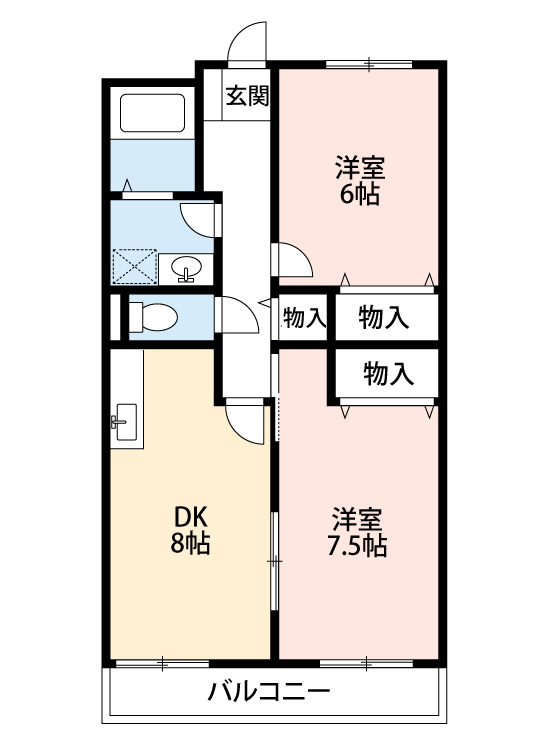 【知立市山町のマンションの間取り】