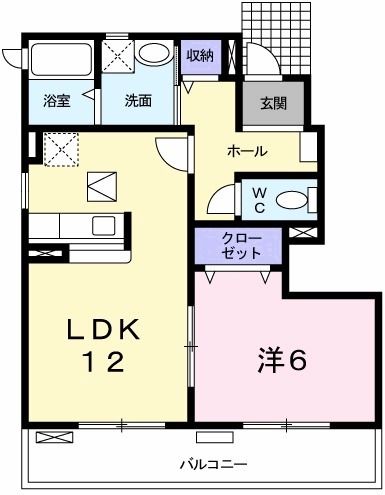 明石市立石のアパートの間取り