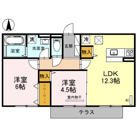 D-room賀茂の間取り