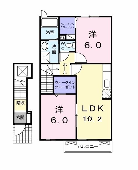 メゾンドフラン　イシカラＡの間取り