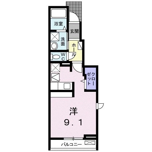 泉大津市宮町のアパートの間取り