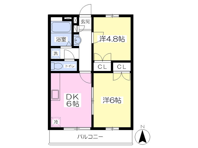 クレール長須賀の間取り