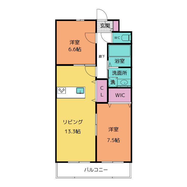 アルバローズ大和の間取り