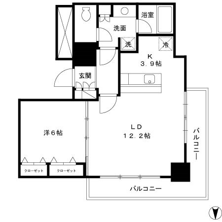 パシフィックロイヤルコートみなとみらいアーバンタワーの間取り