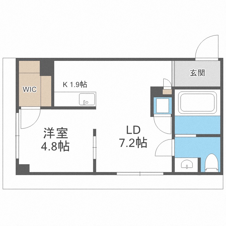 Ｄ×Ａｐａｒｔｍｅｎｔ　Ｎ３Ｅ６の間取り