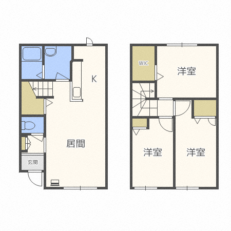 札幌市中央区南六条西のアパートの間取り