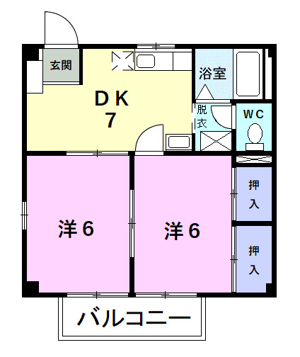 フォレスト山代Ｂの間取り