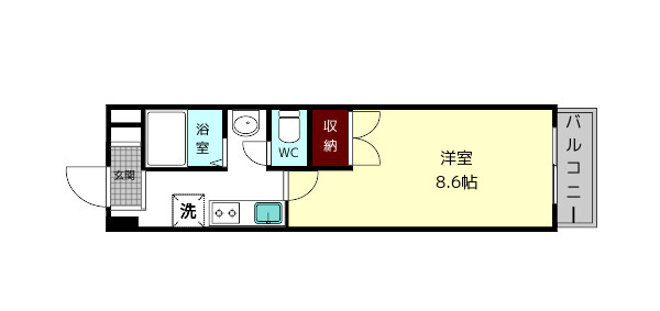 クレセール杉ヶ町の間取り