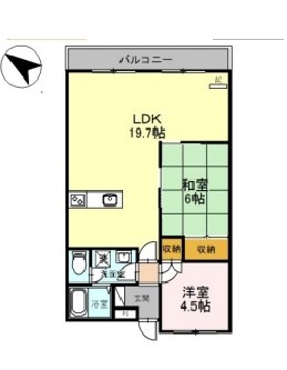 加古川市平岡町山之上のマンションの間取り