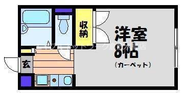 倉敷市連島町連島のアパートの間取り