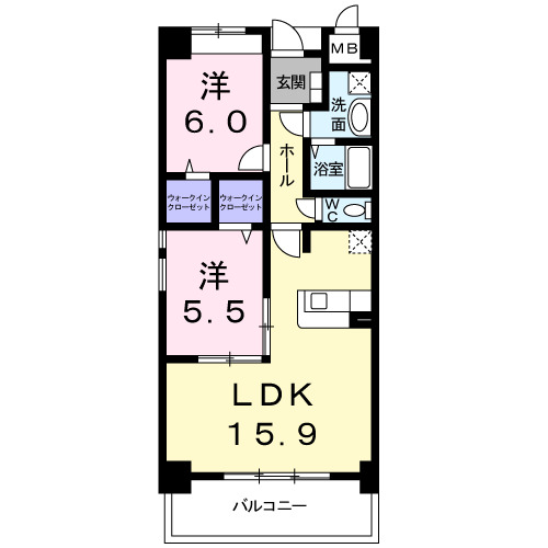 名古屋市南区豊田のマンションの間取り