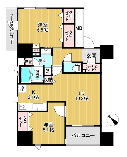 プレミア富山駅前の間取り