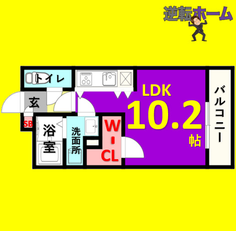 名古屋市中村区千原町のマンションの間取り