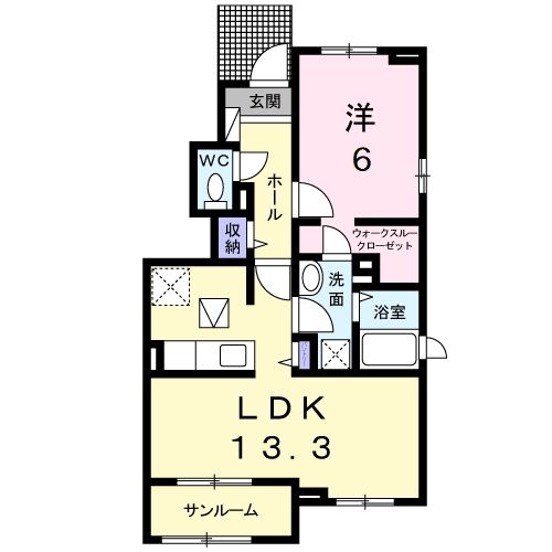 鈴鹿市桜島町のアパートの間取り