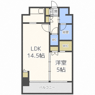 札幌市中央区南六条西のマンションの間取り