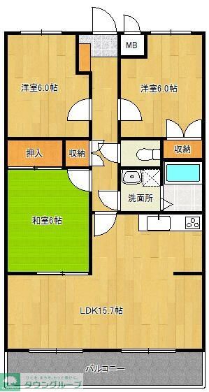 さいたま市西区三橋のマンションの間取り