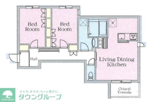 足立区本木のマンションの間取り