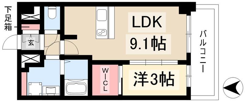 プレサンス名古屋ルーカスの間取り