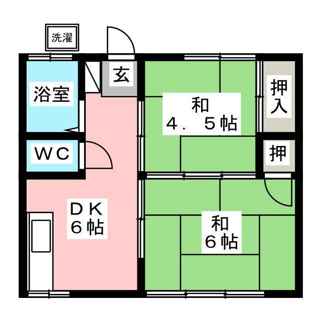 高原アパートの間取り