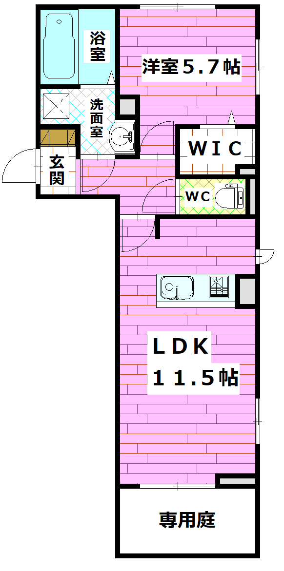 広島県広島市安芸区矢野東７（アパート）の賃貸物件の間取り