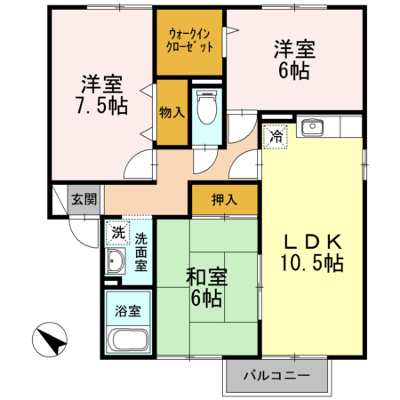 エスポワール大川田3_間取り_0