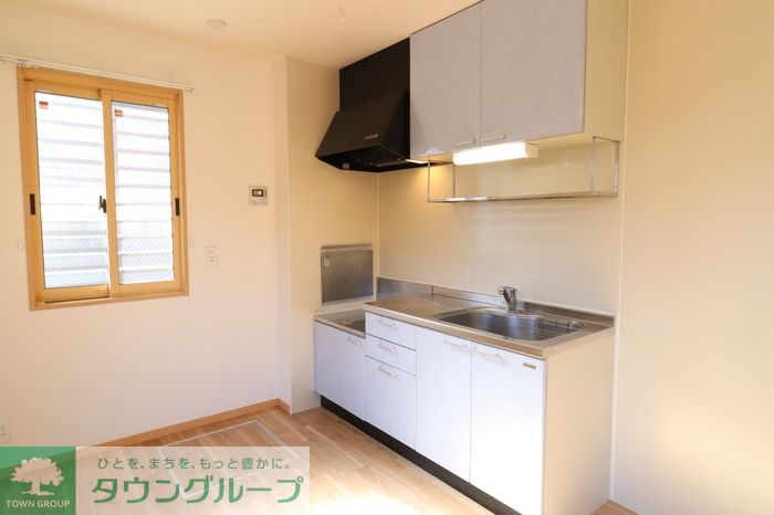 キッチン　2口コンロ設置タイプです。