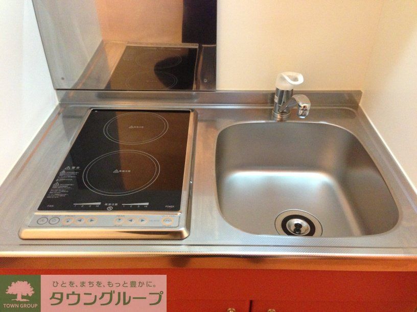 キッチン　電気コンロが2口あるタイプ