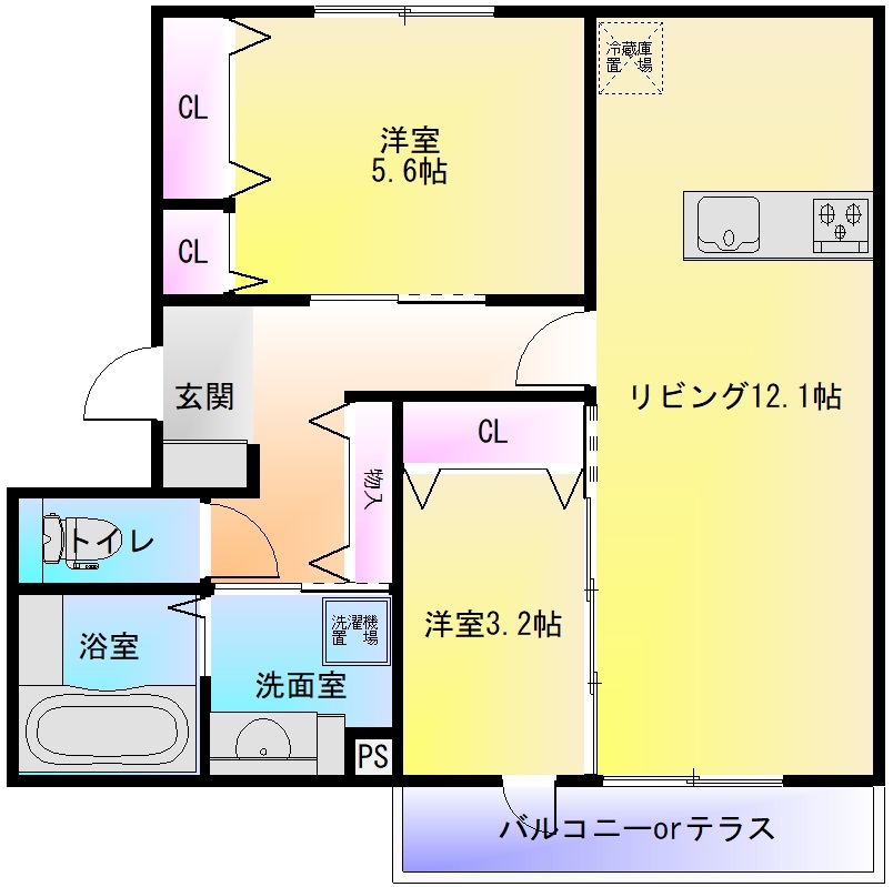 エスポワール老原の間取り写真