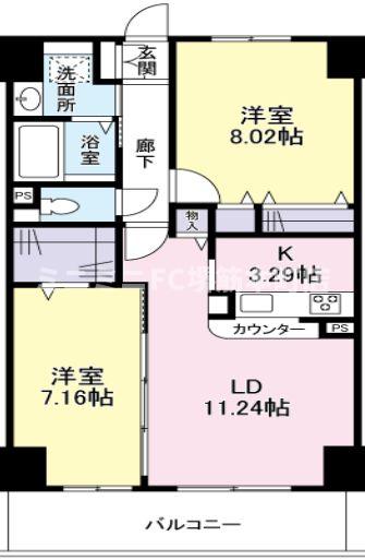 エスヴェール北梅田の間取り写真