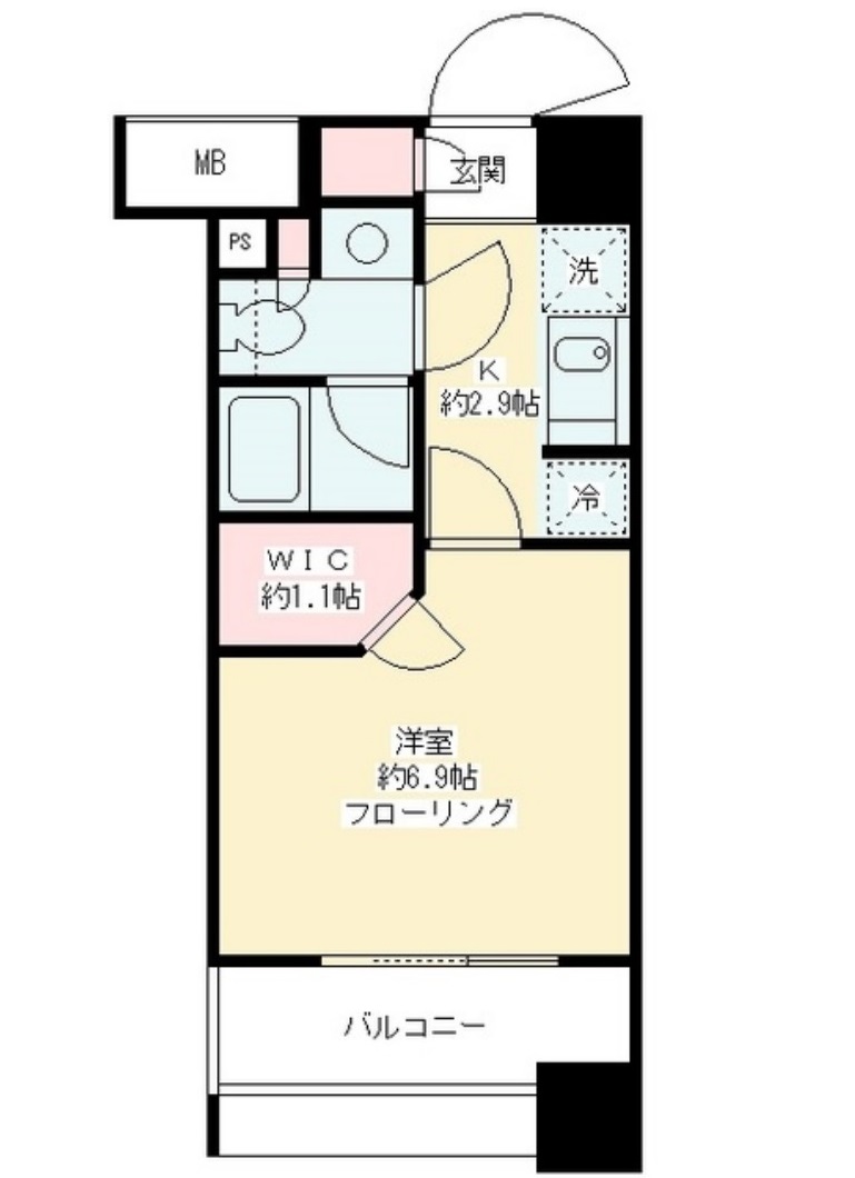 東京メトロ南北線 白金高輪駅 徒歩4分 12階建 築17年の間取り写真